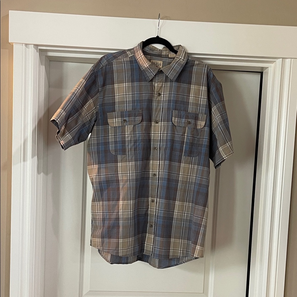 Plaid Short Sleeve Men's Shirt